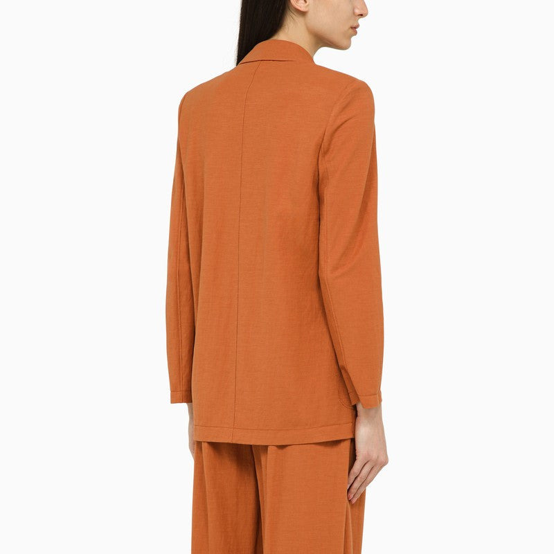 Harris Wharf London Terracotta-Coloured Double-Breasted Jacket Women - 2
