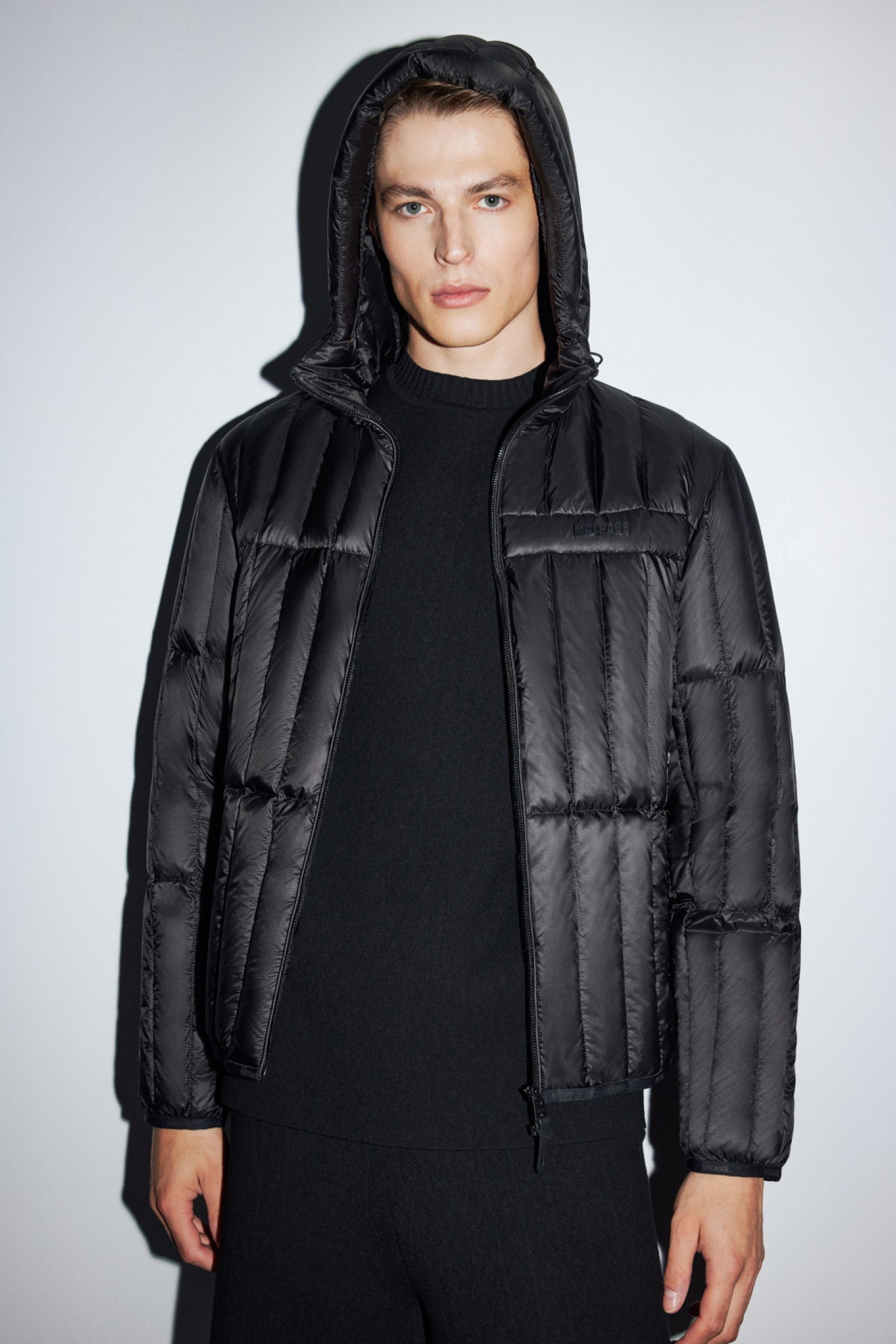 PETER Translucent ripstop light down jacket with hood - 2