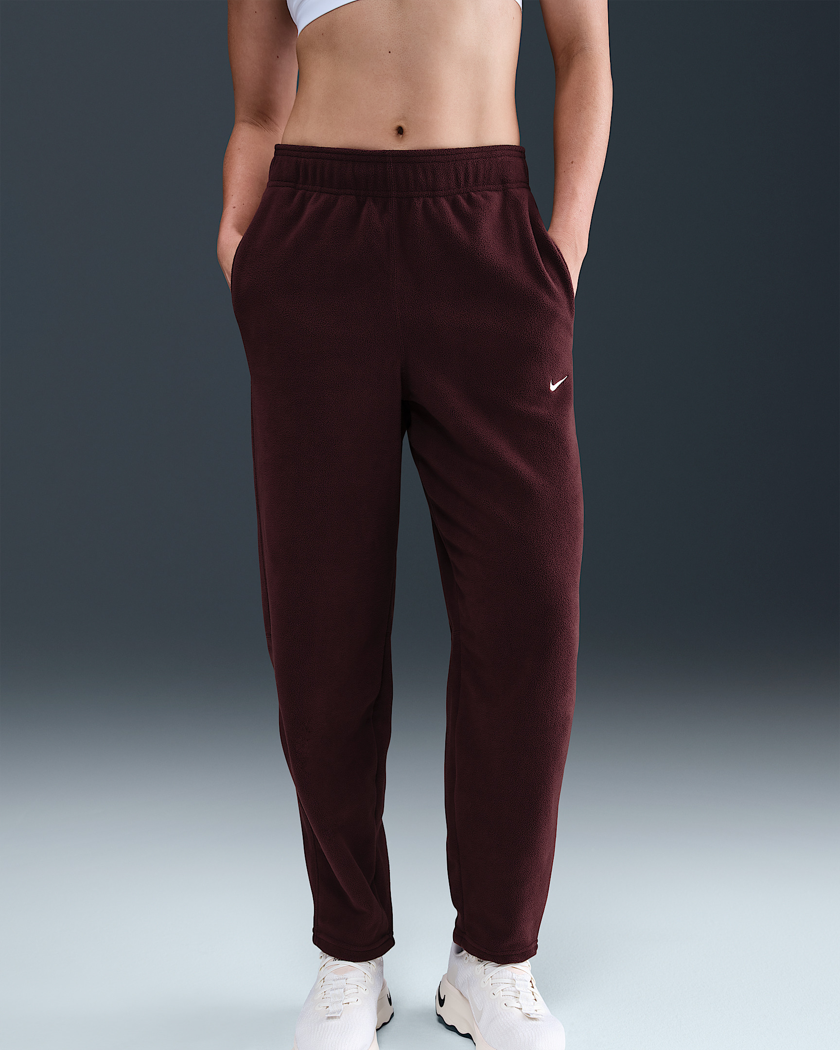 Nike One Women's Therma-FIT Mid-Rise Fleece Pants - 2