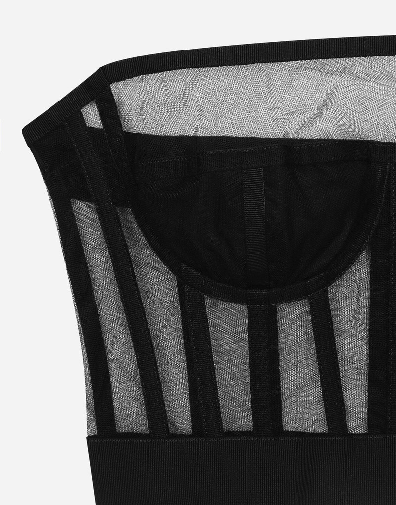 Tulle bustier top with boning 5