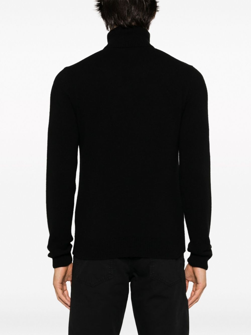 roll-neck long-sleeve cashmere jumper - 4