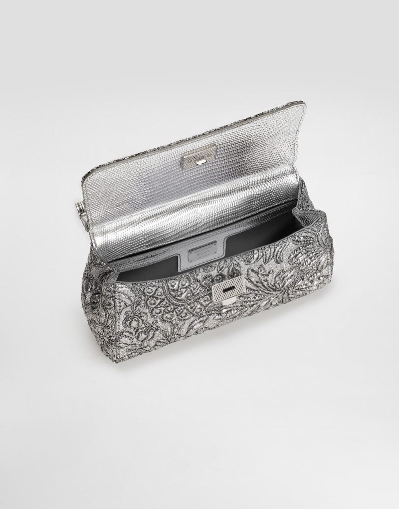 Small Sicily handbag in brocade 5