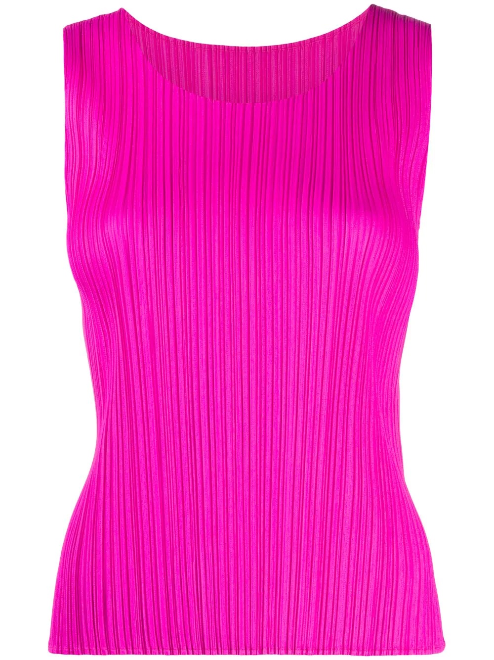 plissé-effect sleeveless top - 1