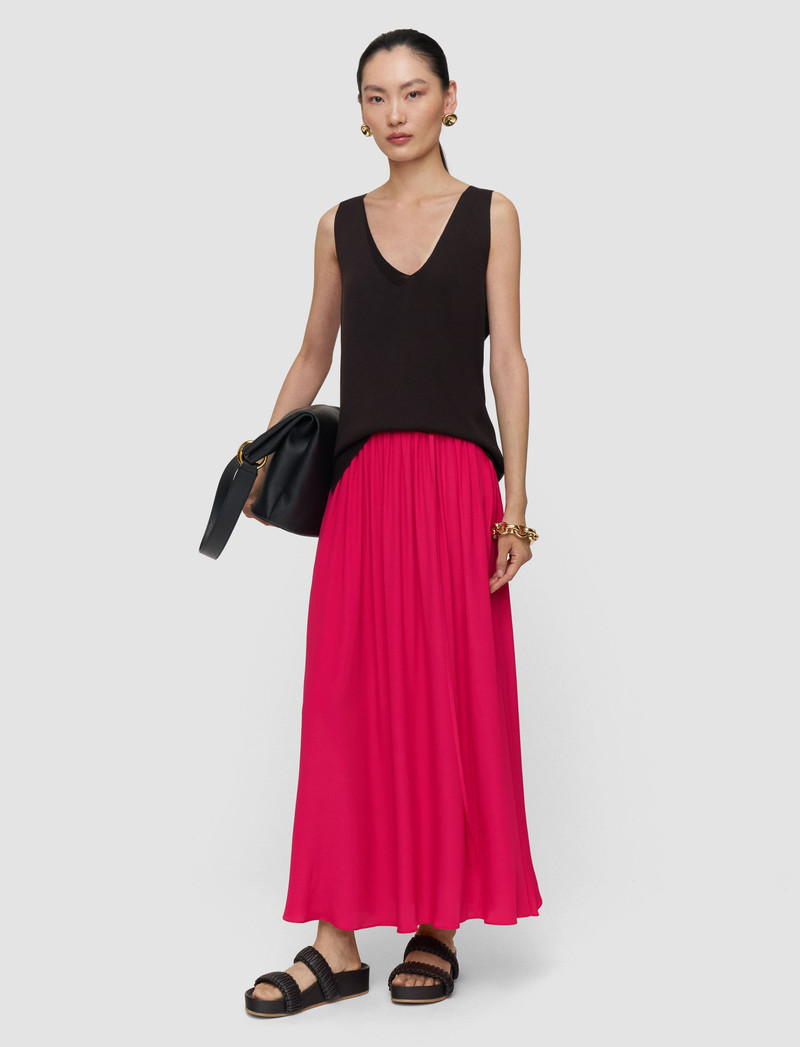 JOSEPH Elba Silk Blend Crepe Skirt outlook