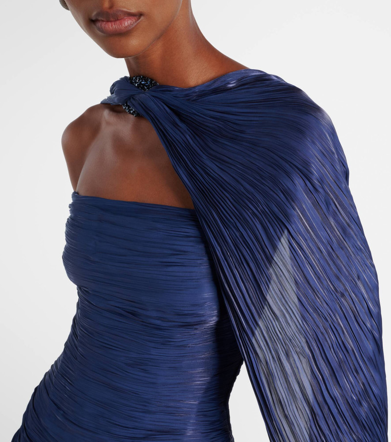 Pleated caped corset gown 4