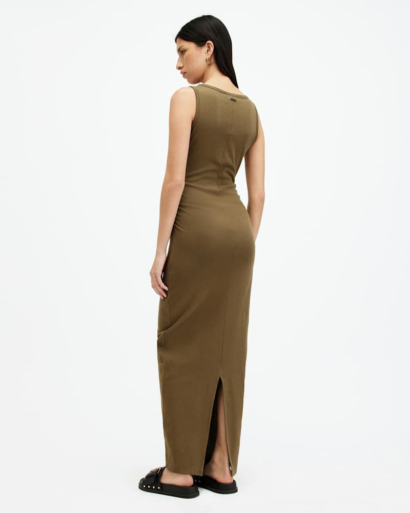 ALLSAINTS KATARINA BOAT NECK BODYCON FIT MAXI DRESS outlook