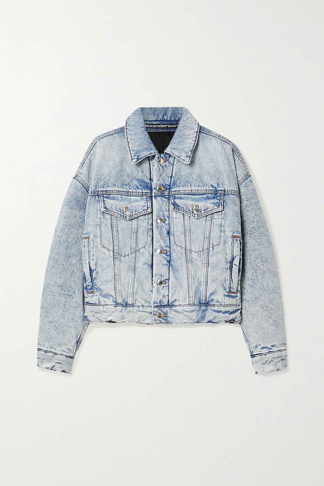 Padded denim jacket - 1