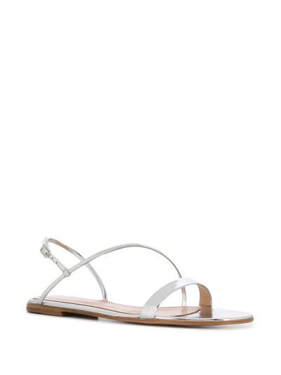 Gianvito Rossi Manhattan metallic flat sandals outlook