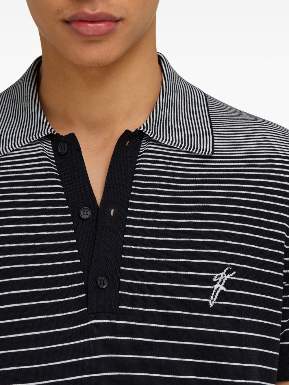 striped polo shirt - 5