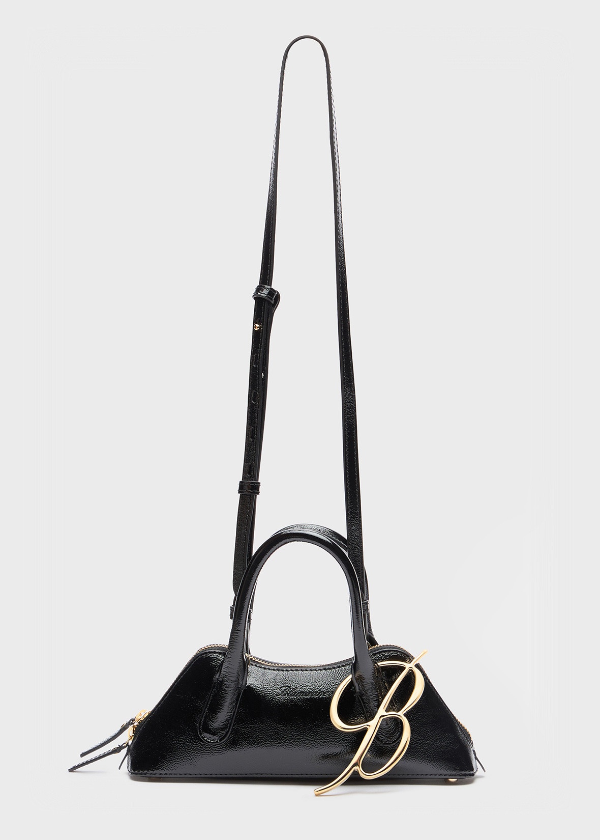 KISS ME MINI BAG IN PATENT LEATHER WITH B MONOGRAM - 1