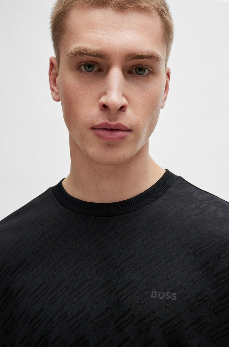 RELAXED-FIT T-SHIRT WITH ALL-OVER MONOGRAM JACQUARD 3