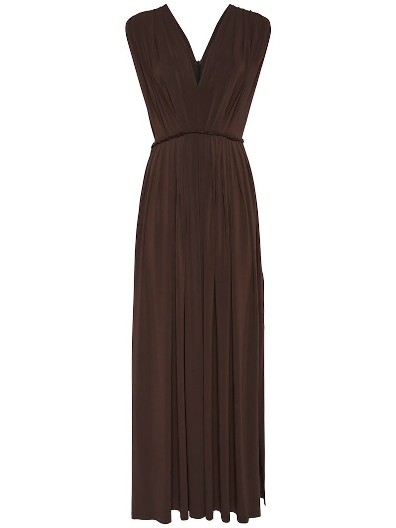 ワンピース MAX MARA WALTER LONG DRESS IN STRETCH JERSEY Max Mara Walter stretch jersey long dress | luisaviaroma
