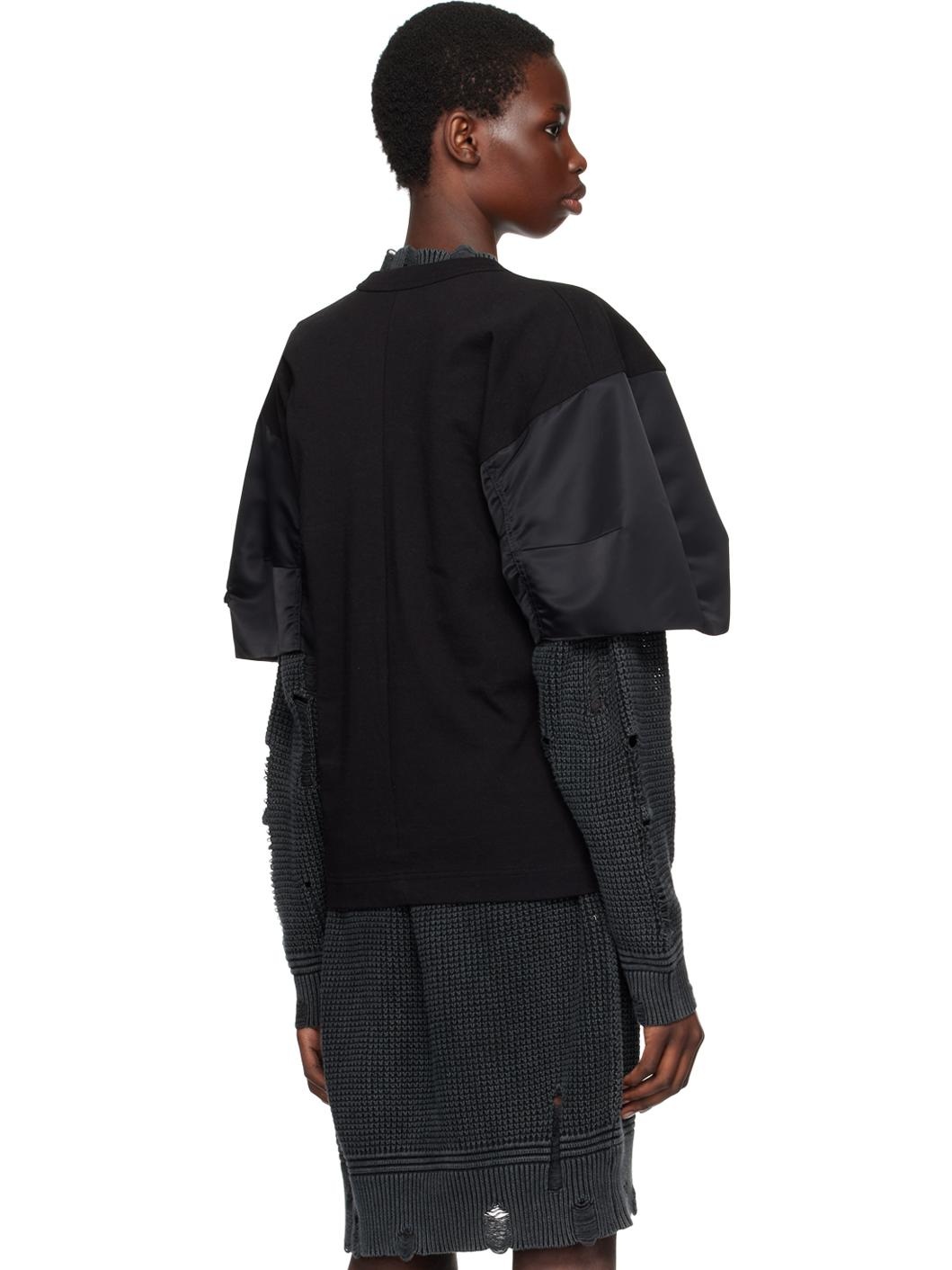 Black Paneled T-Shirt - 3