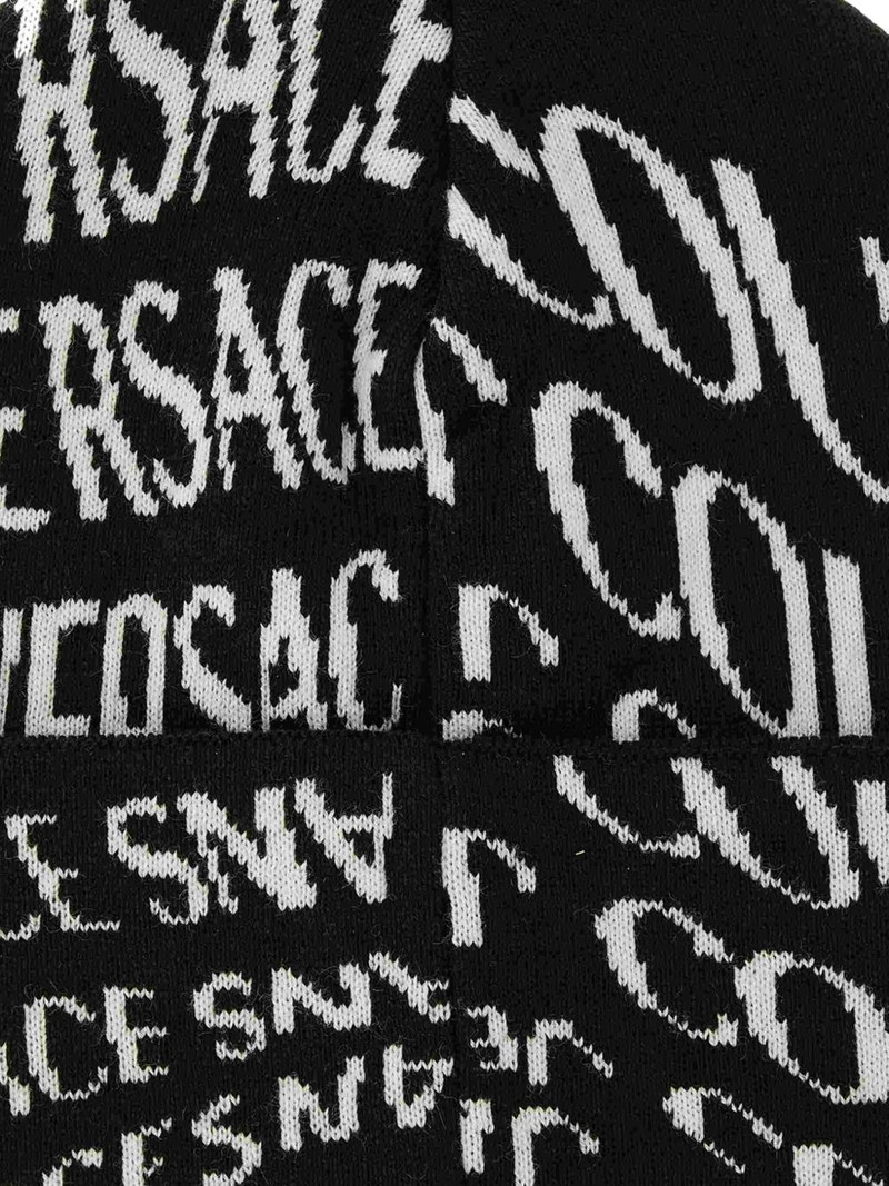 VERSACE JEANS COUTURE logo-pattern beanie outlook