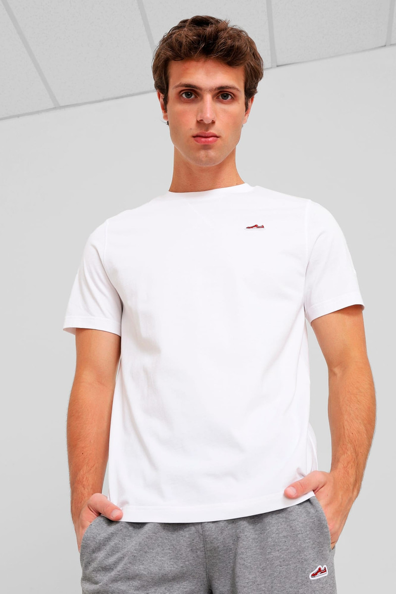 PUMA WARDROBE ESSENTIALS Suede Logo Men's Tee outlook