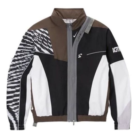 Men's Nike x ACRONYM Crossover Mesh Sports Jacket Asia Edition Brown CZ4669-100 - 1