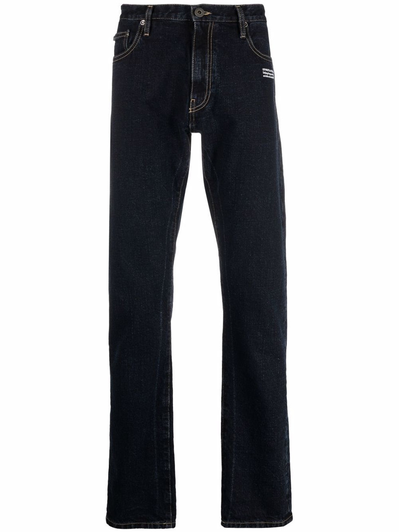 slim-fit logo-print denim jeans 1