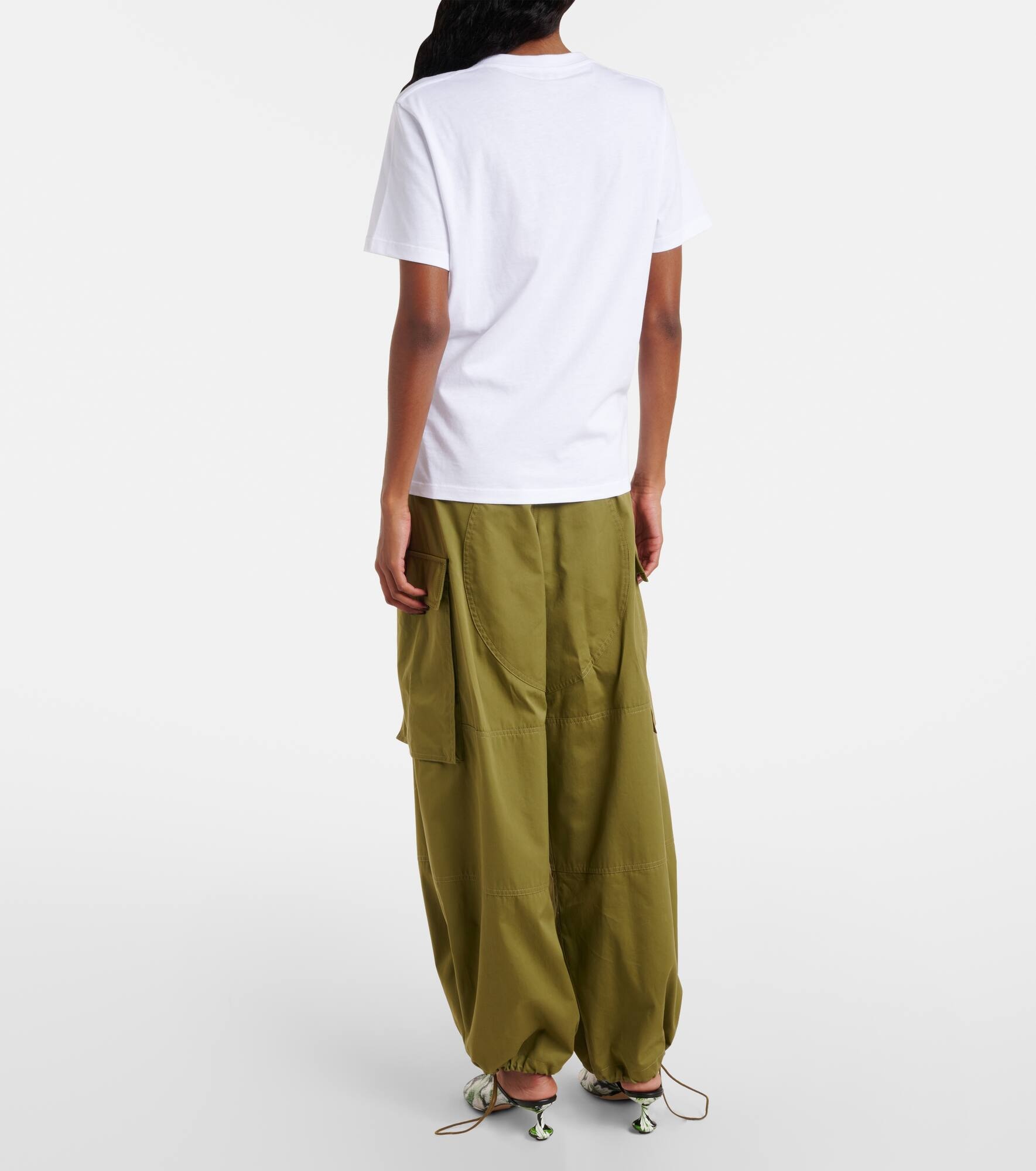 Embroidered cotton T-shirt - 3