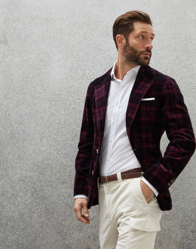 Cotton Prince of Wales corduroy deconstructed Cavallo blazer 4