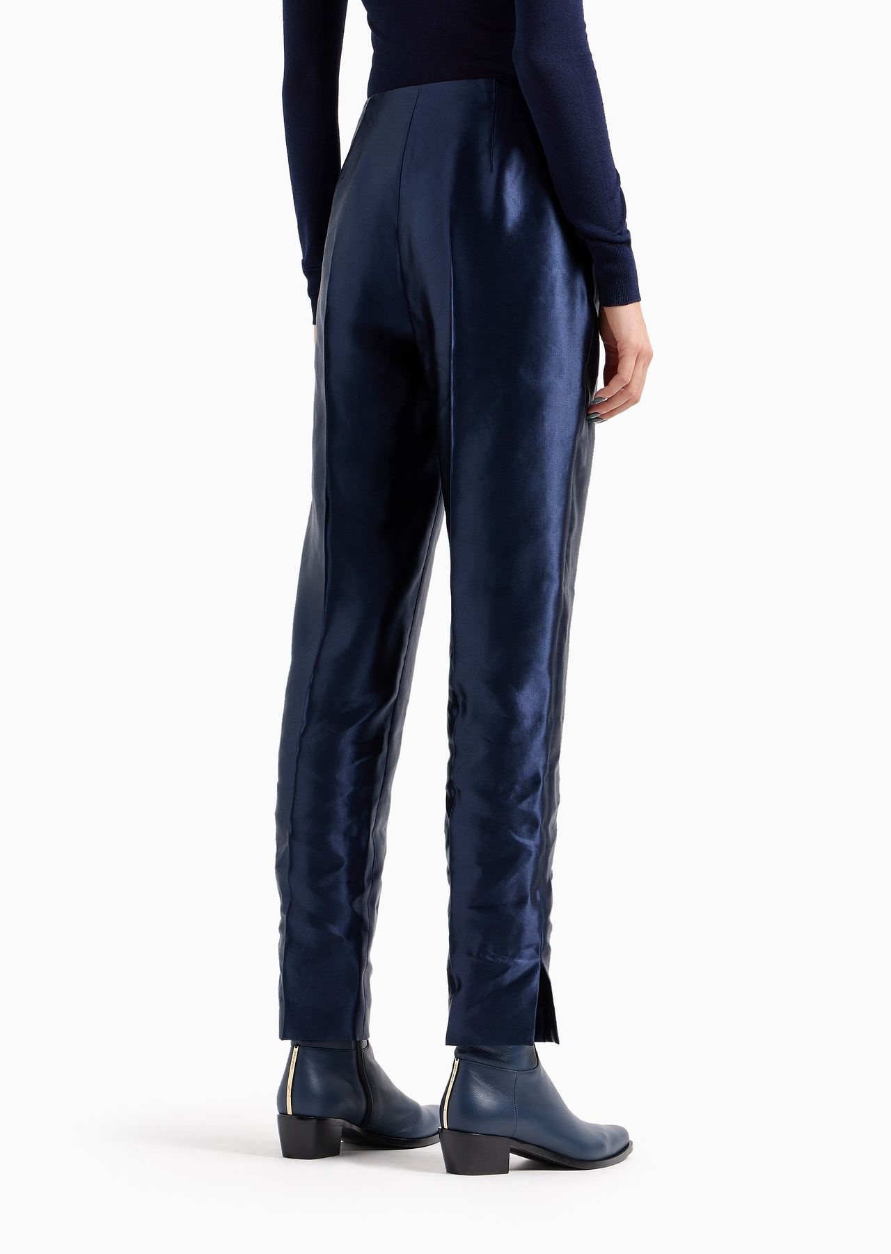 Enzyme-treated linen and silk trousers - 3