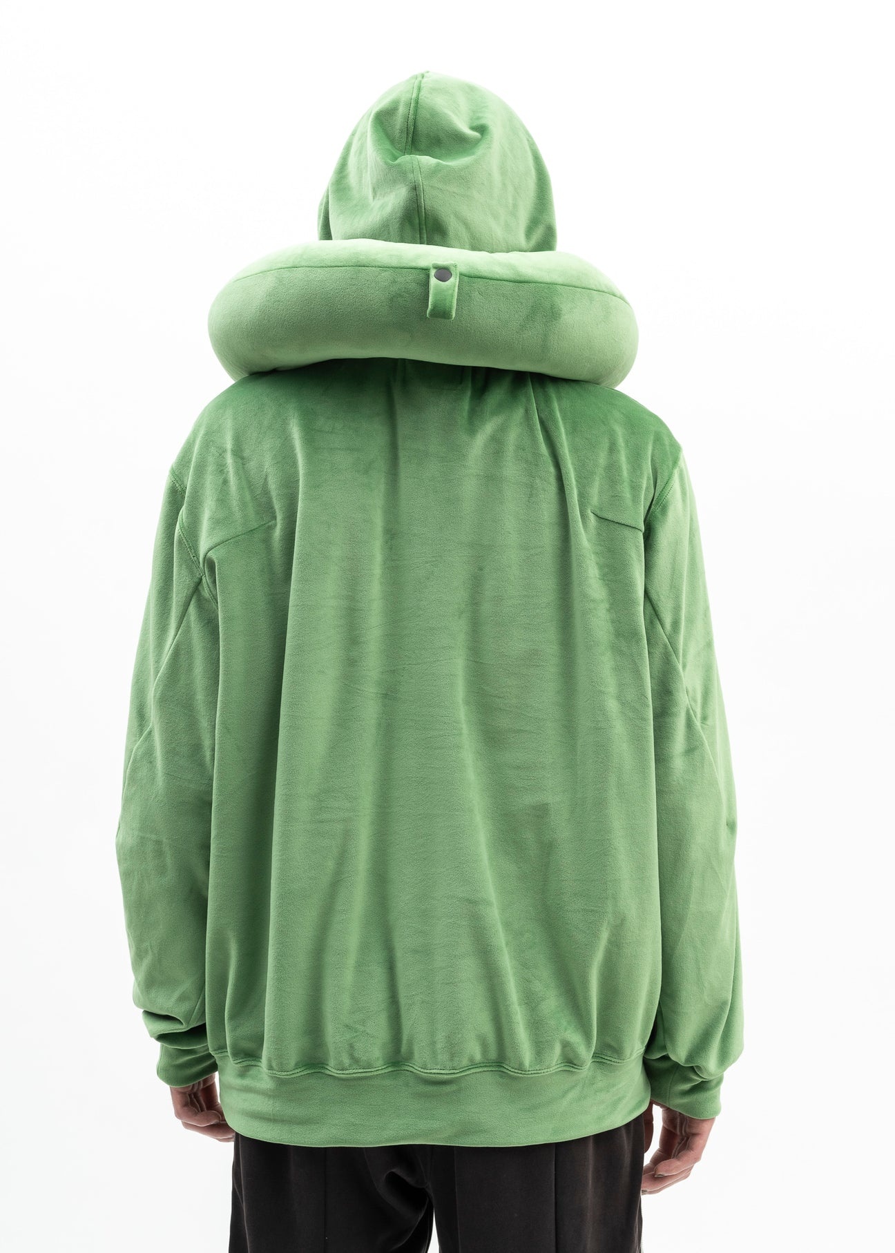 GREEN NECK PILLOW HOODIE - 3
