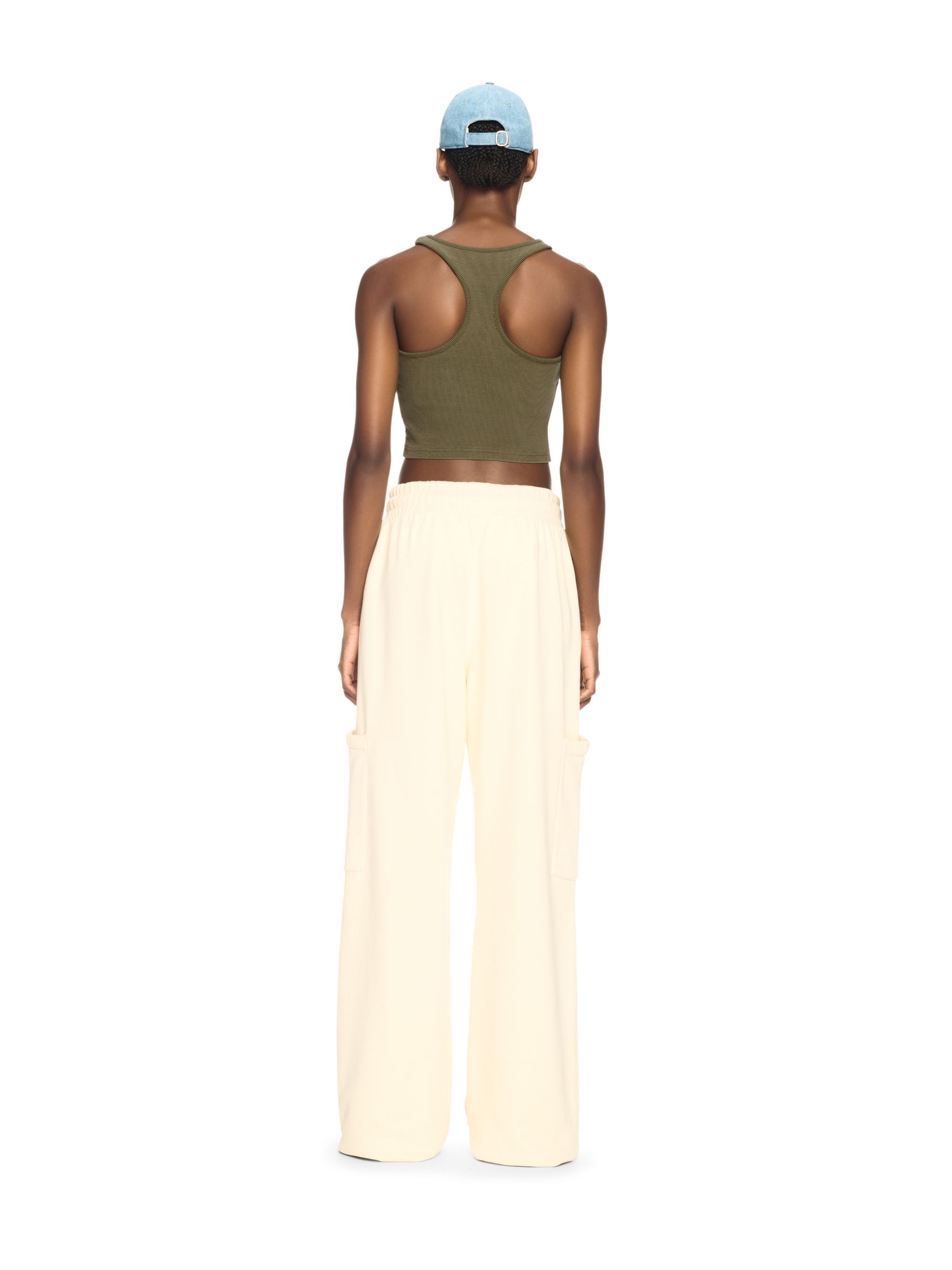 Green Stamp Ribbed Rowing Top - 4