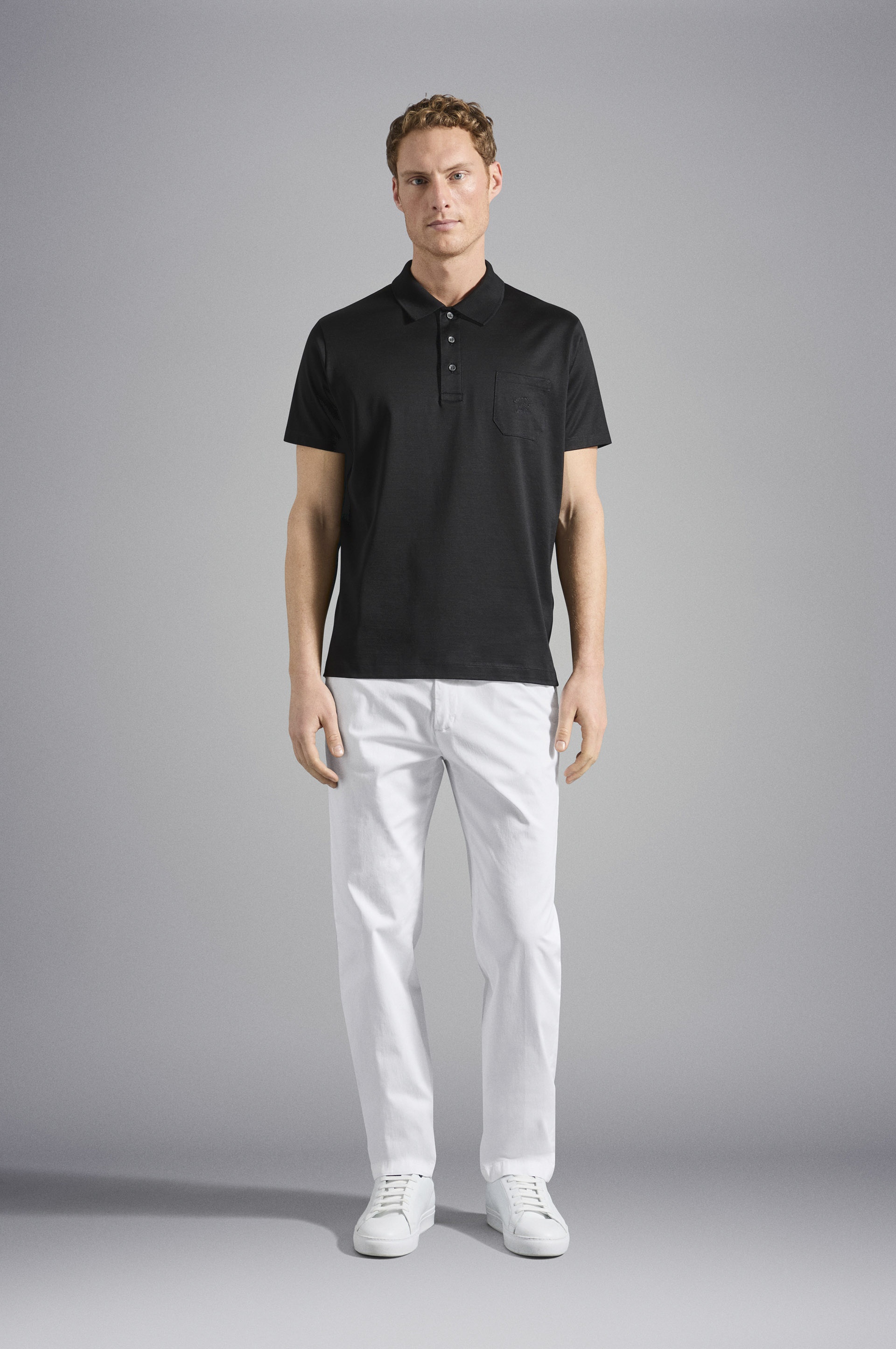 COTTON JERSEY POLO SHIRT WITH EMBROIDERED LOGO - 2