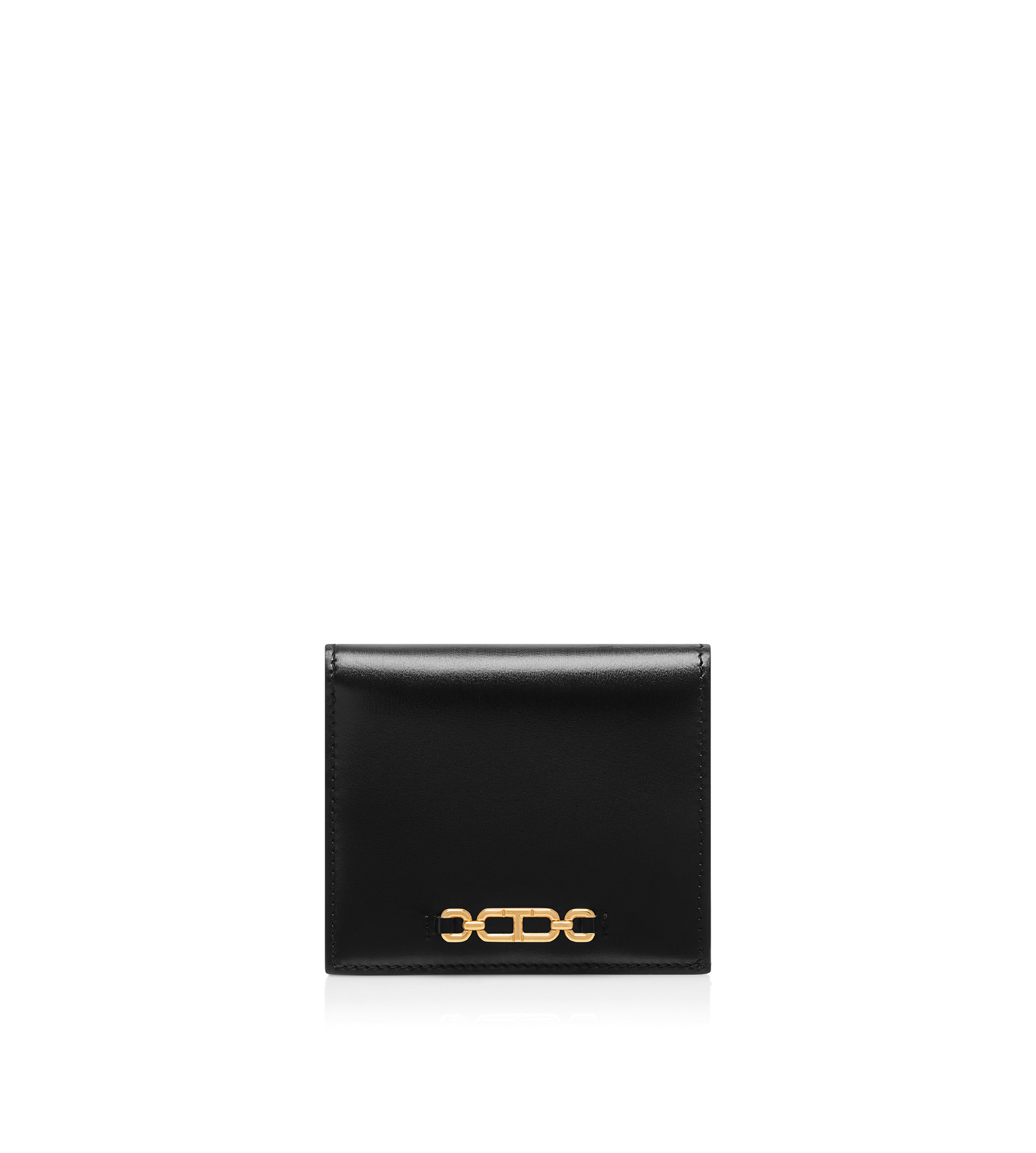 PALMELLATO-EFFECT LEATHER COMPACT WALLET - 1