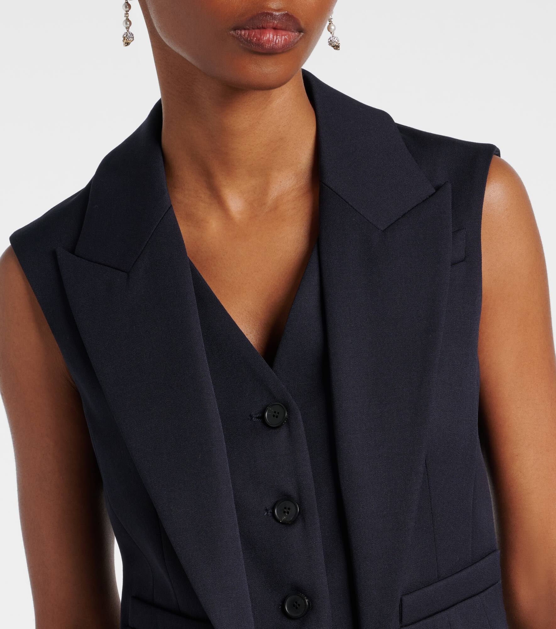 Cropped wool vest - 4