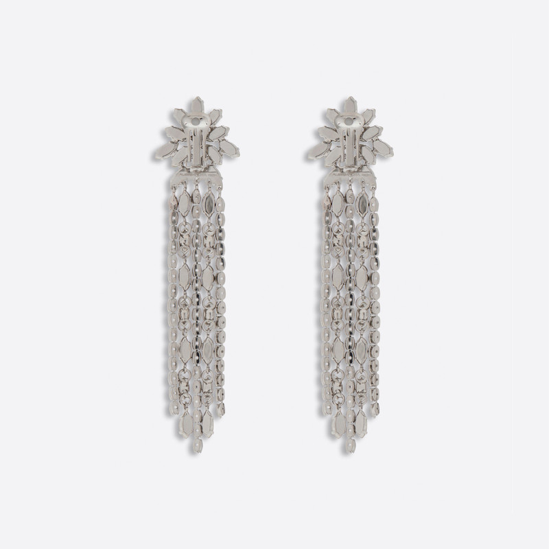 Alessandra Rich CRYSTAL EARRING WITH FRINGES outlook