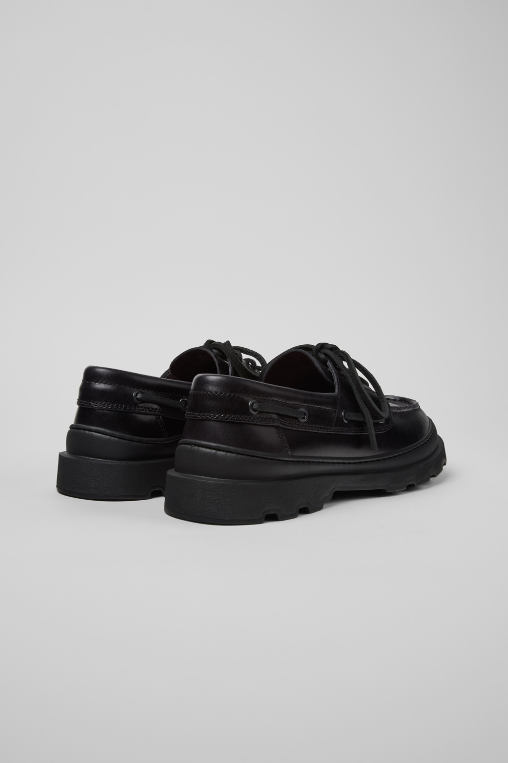 Black Leather Moccasins for Men. - 3