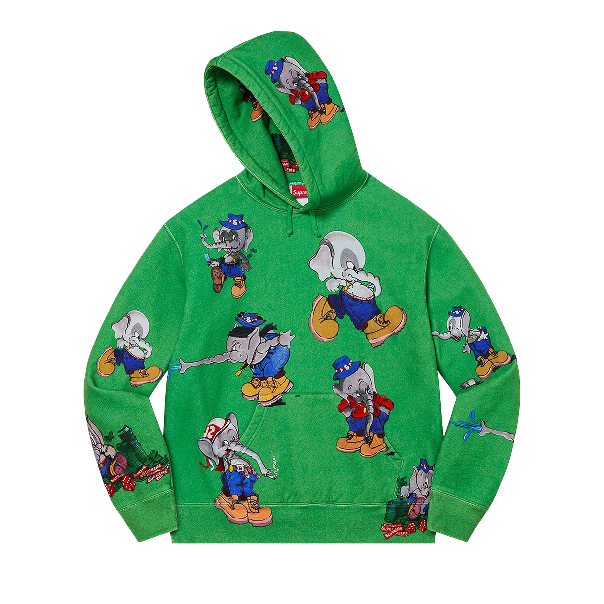 Supreme Elephant Hooded Sweatshirt 'Green' - 1