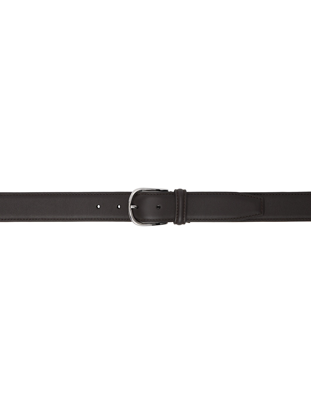 Brown Stitch Trimmed Belt - 1