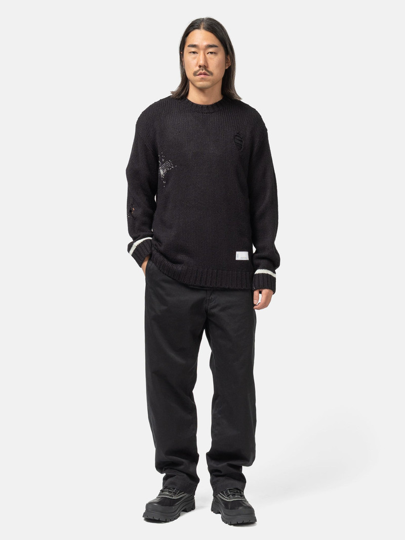 NEIGHBORHOOD Savage Crewneck Sweater Black outlook