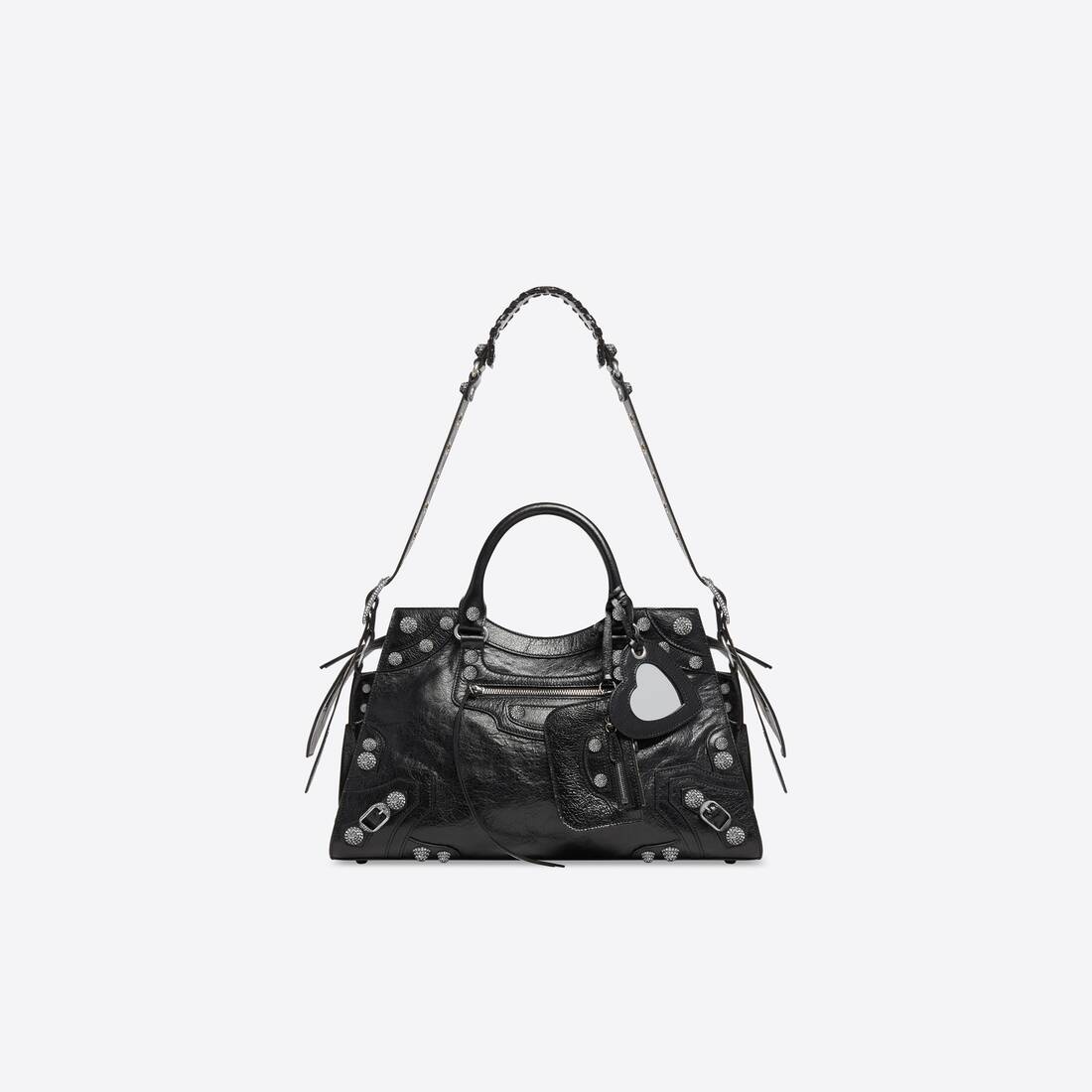 Women's Neo Cagole City Handbag With Rhinestones in Black - 1