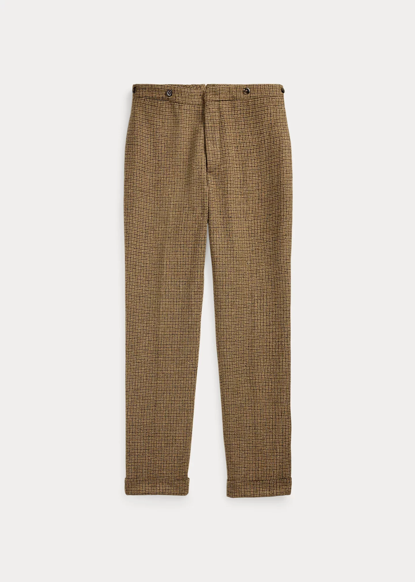 Slim Fit Checked Wool Suit Trouser - 1