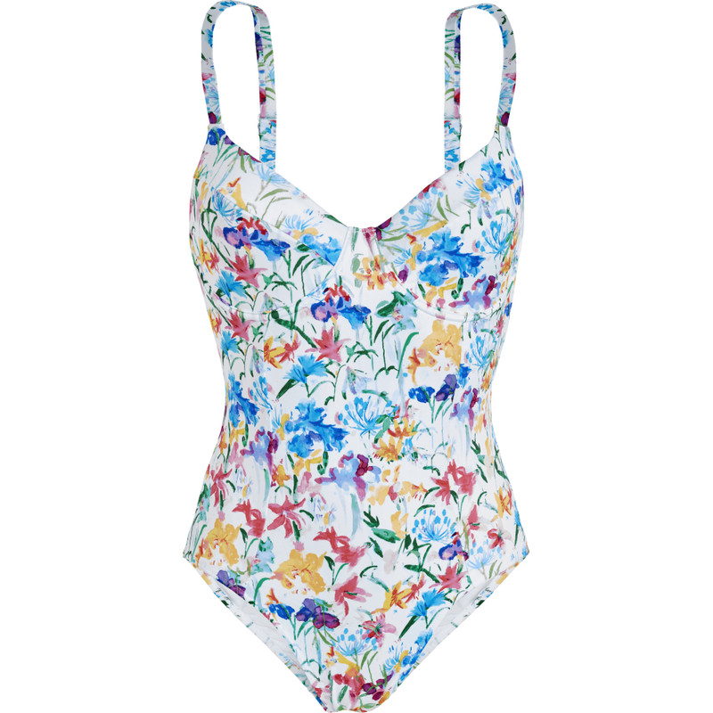 Women One-piece Swimsuit Happy Flowers - 1