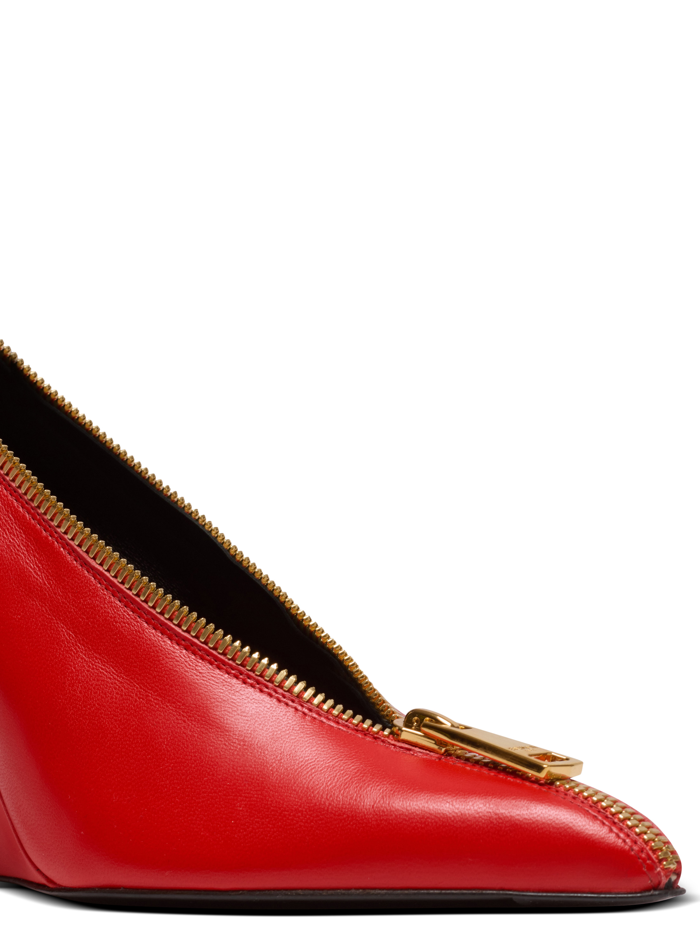 Zip Wedge pumps in lambskin leather - 6