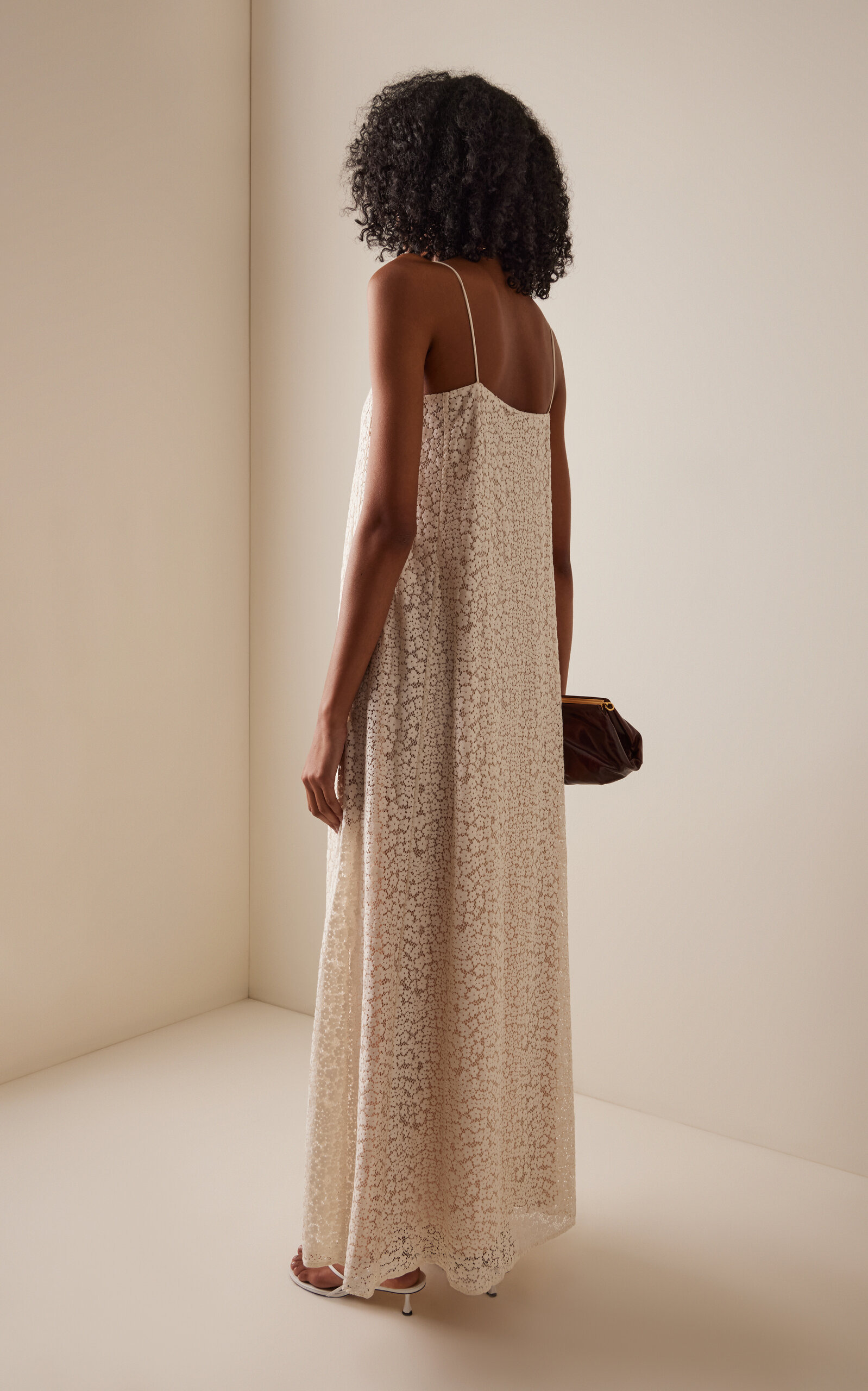 Delfina Crocheted Cotton-Blend Maxi Dress ivory - 4