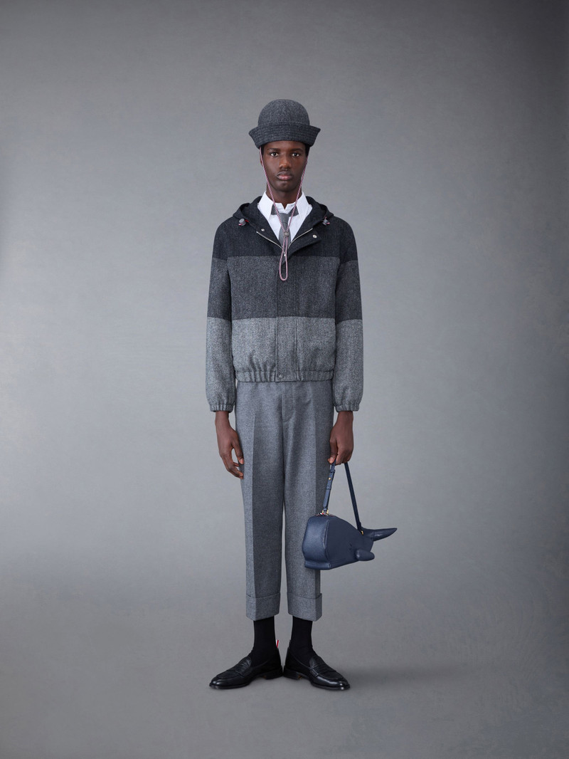 Donegal Tweed Stripe Relaxed Hooded Zip Jacket 3
