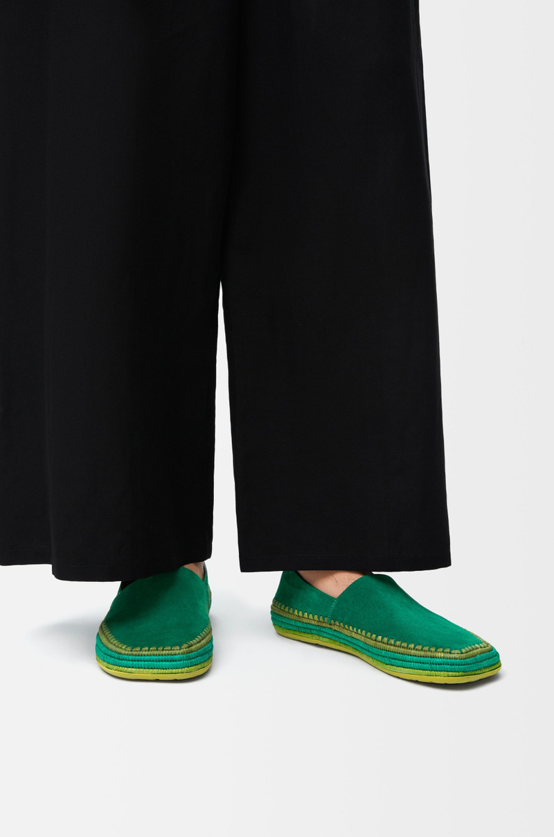 Loewe Rio slipper in suede and raffia outlook