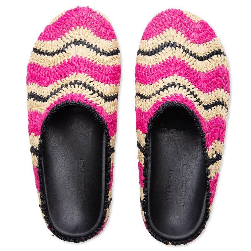 MARNI X NO VACANCY INN SABOT - FUCHSIA/NATURAL 4