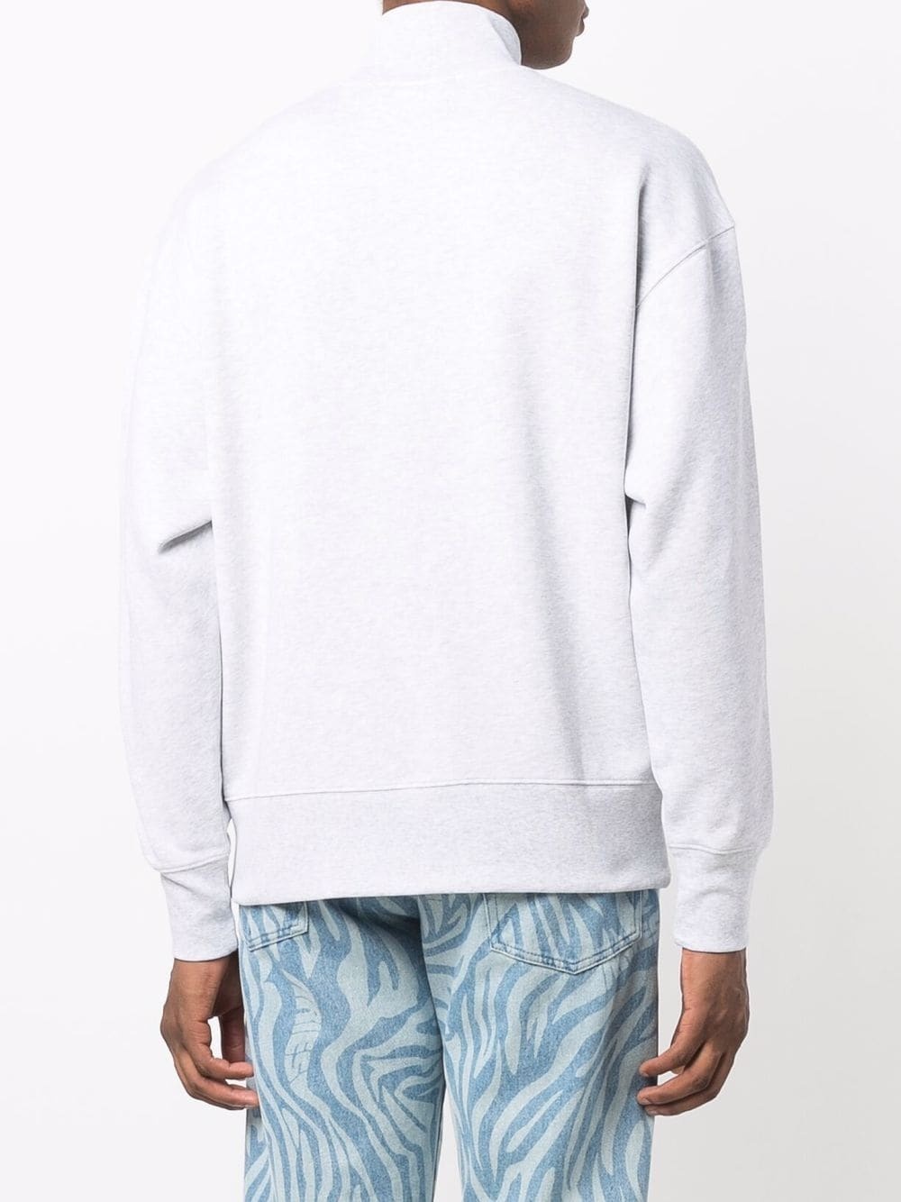 logo-print mock-neck sweatshirt - 4