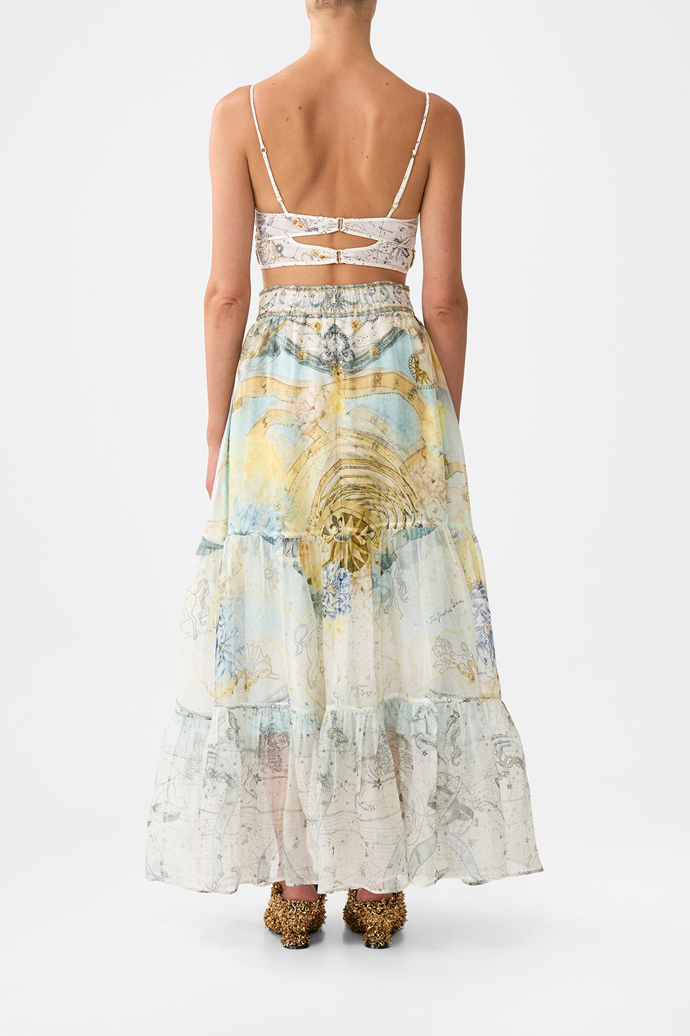 HIGH WAISTED TIERED SKIRT - 3