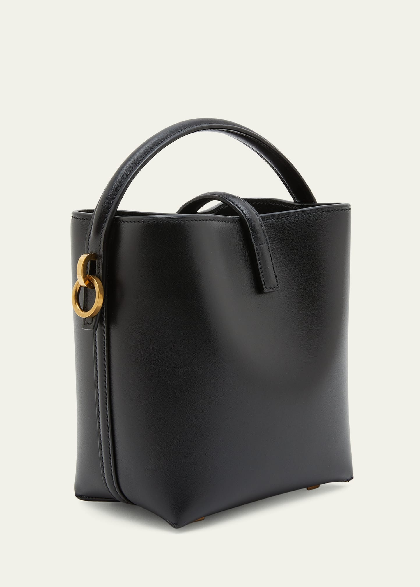 Le 37 Mini Shiny Leather Bucket Bag - 3