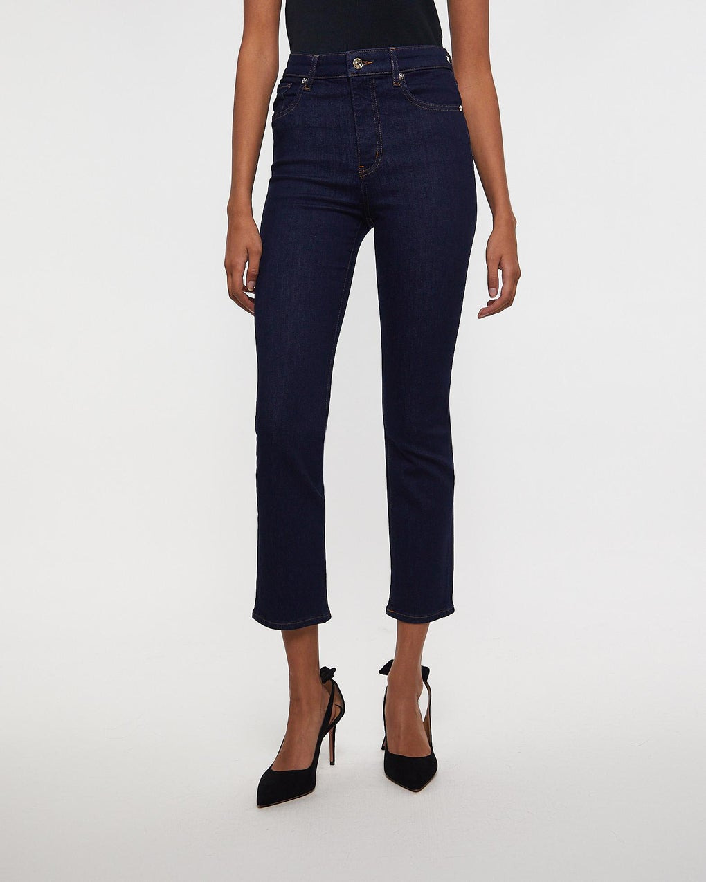 Jeans The Pencil Crop Dark blue wash - 2