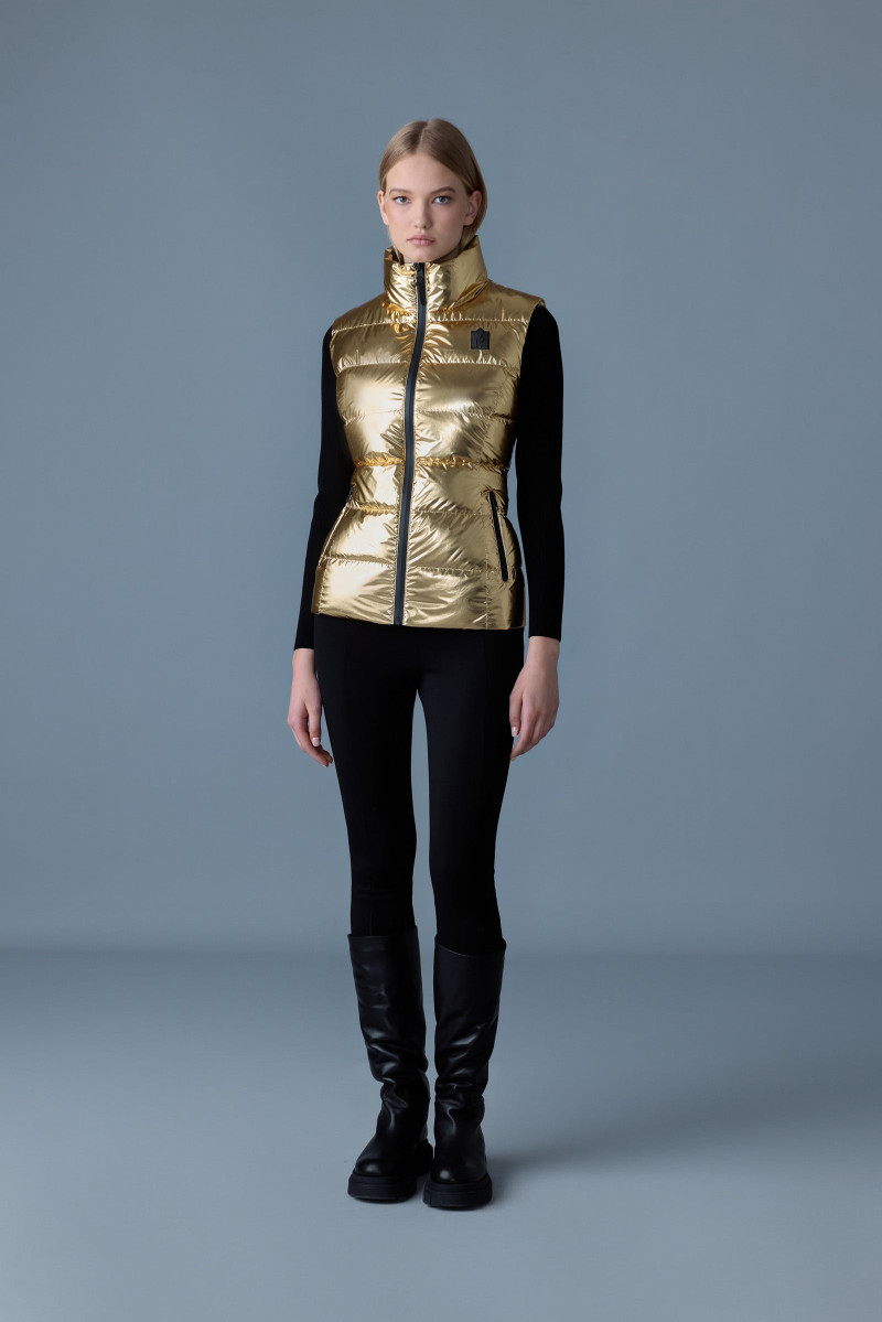 MACKAGE GISELA-M Metallic laminate light down vest outlook