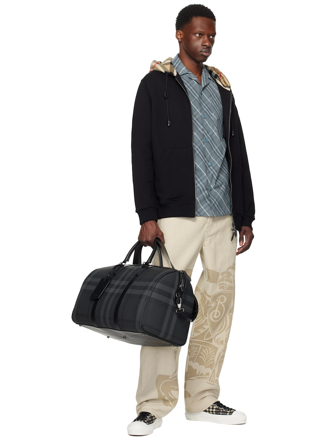 Gray Boston Holdall Duffle Bag - 4