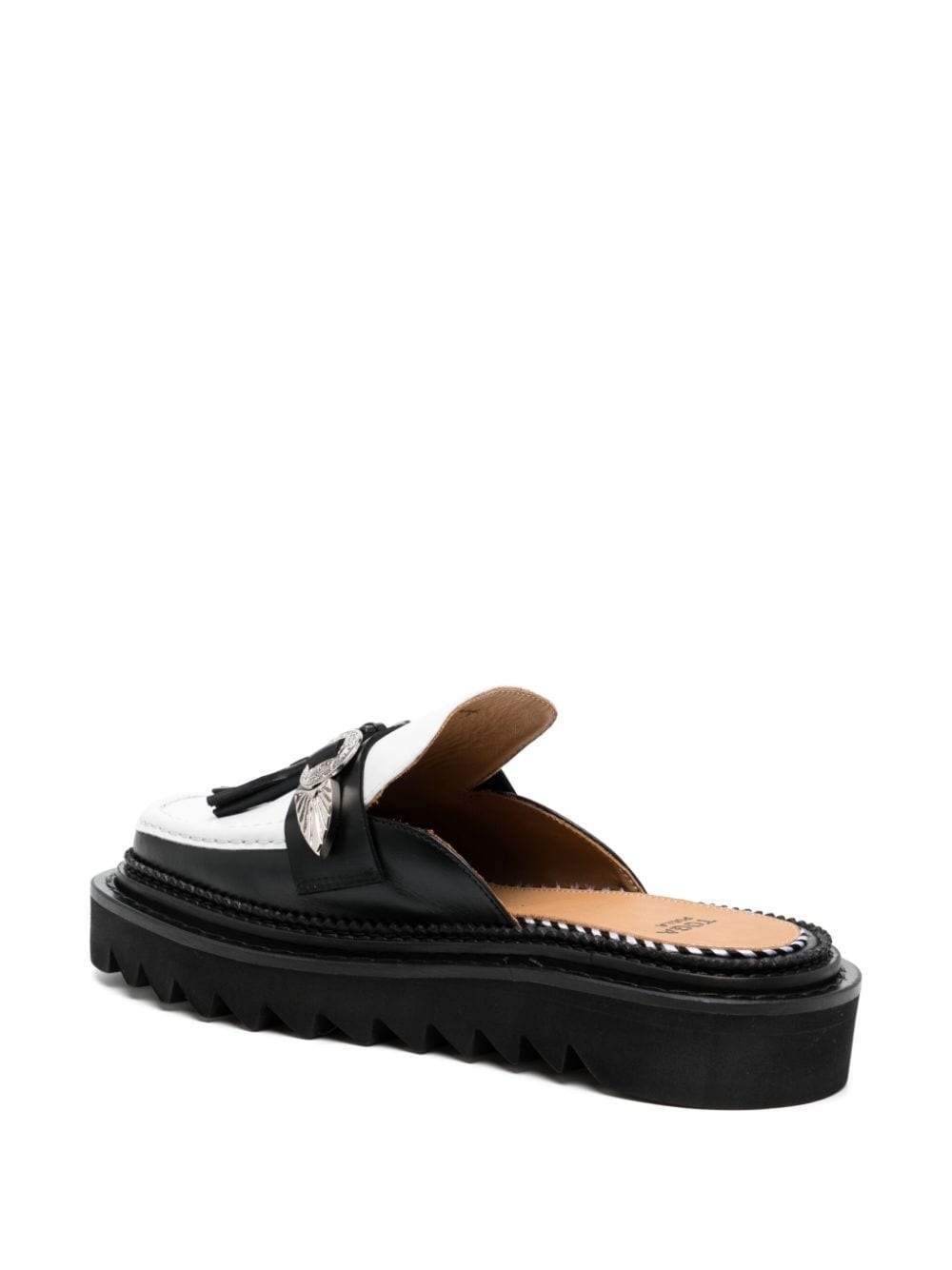 tassel-detail leather mules - 3