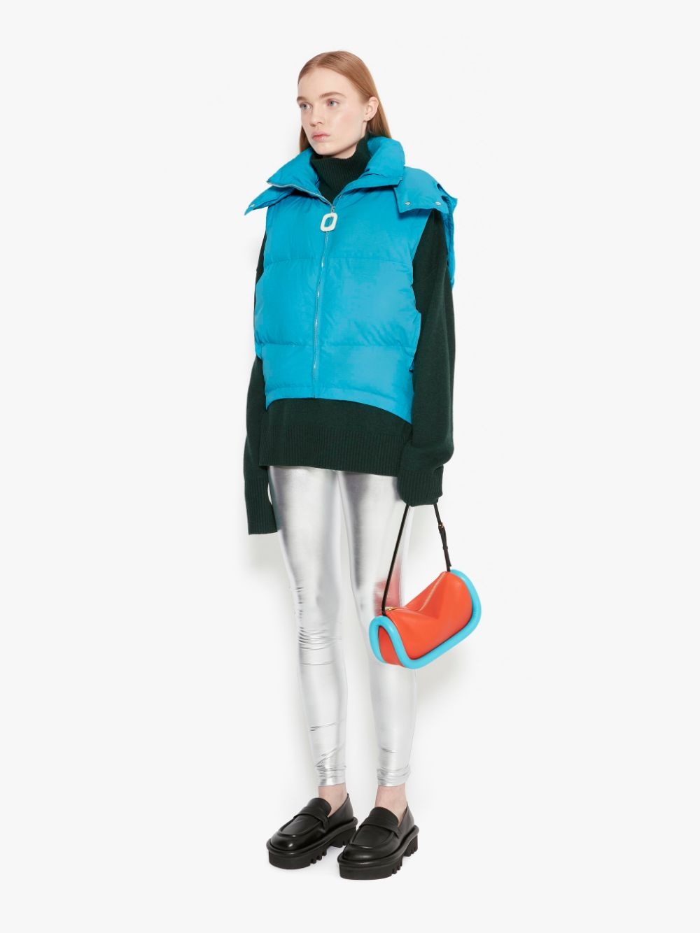 CONTRAST HOOD PUFFER GILET - 3
